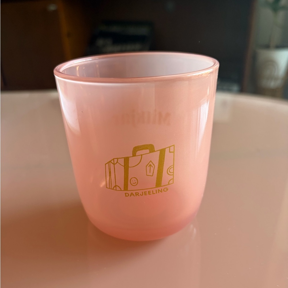 Pink Milkjar Glass – Darjeeling (EMPTY Candle Jar) - Picture 2 of 4